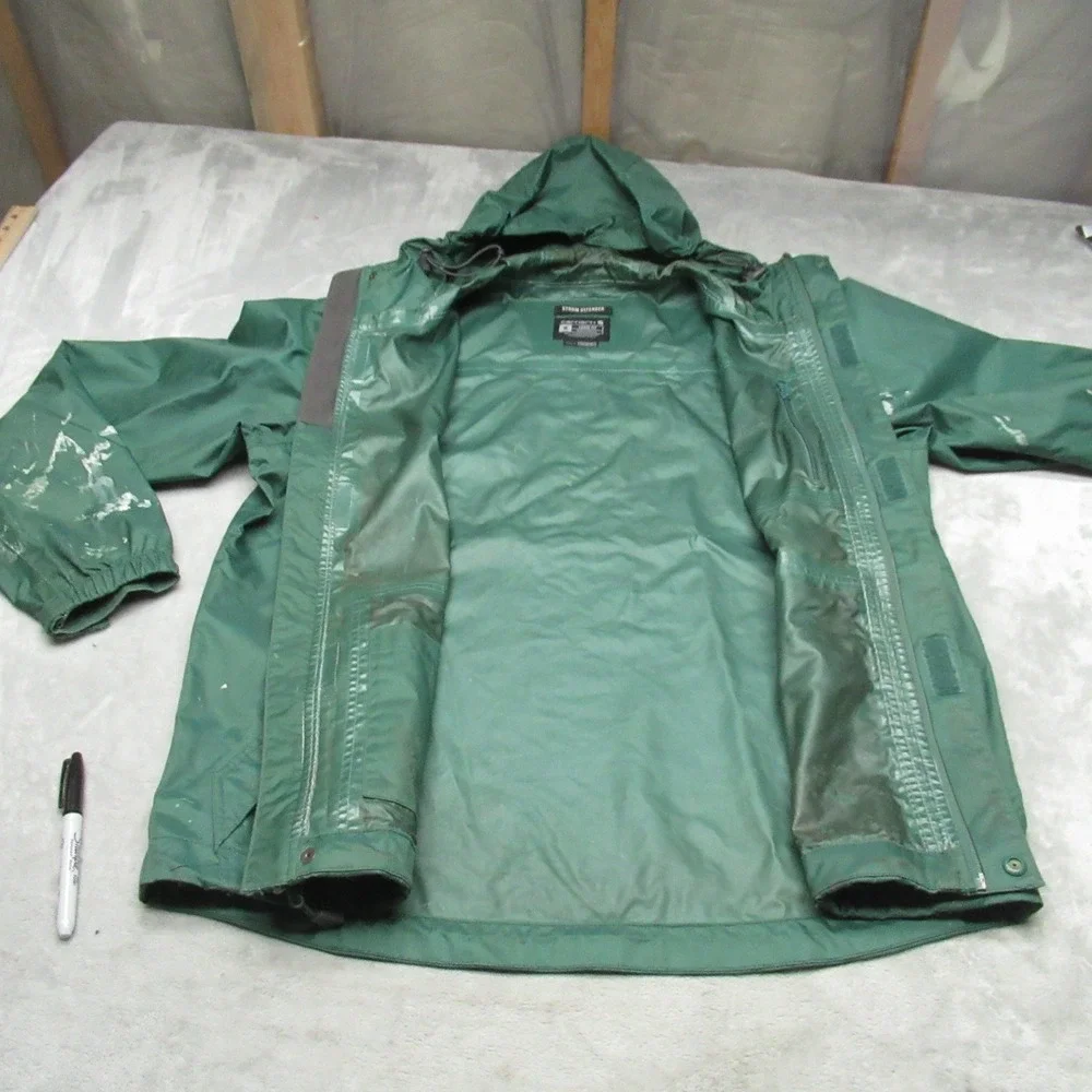 Carhartt Jacket Mens Medium Green Storm Defender Loose Fit Hooded Midweight Work